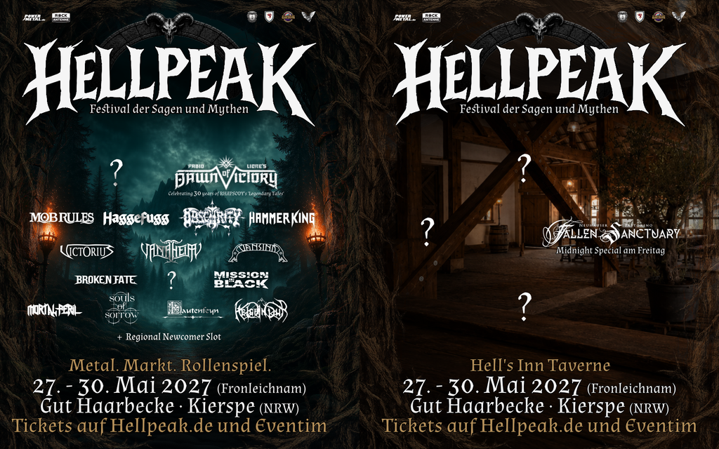 Hellpeak 2027 Plakate Line Up